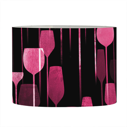 Glasses Of Wine Print Drum Lamp Shade