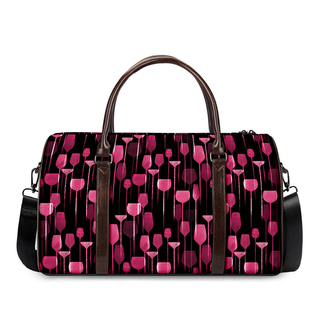 Glasses Of Wine Print Duffle Bag