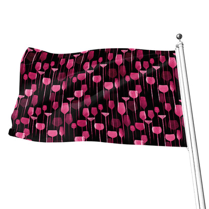 Glasses Of Wine Print Flag