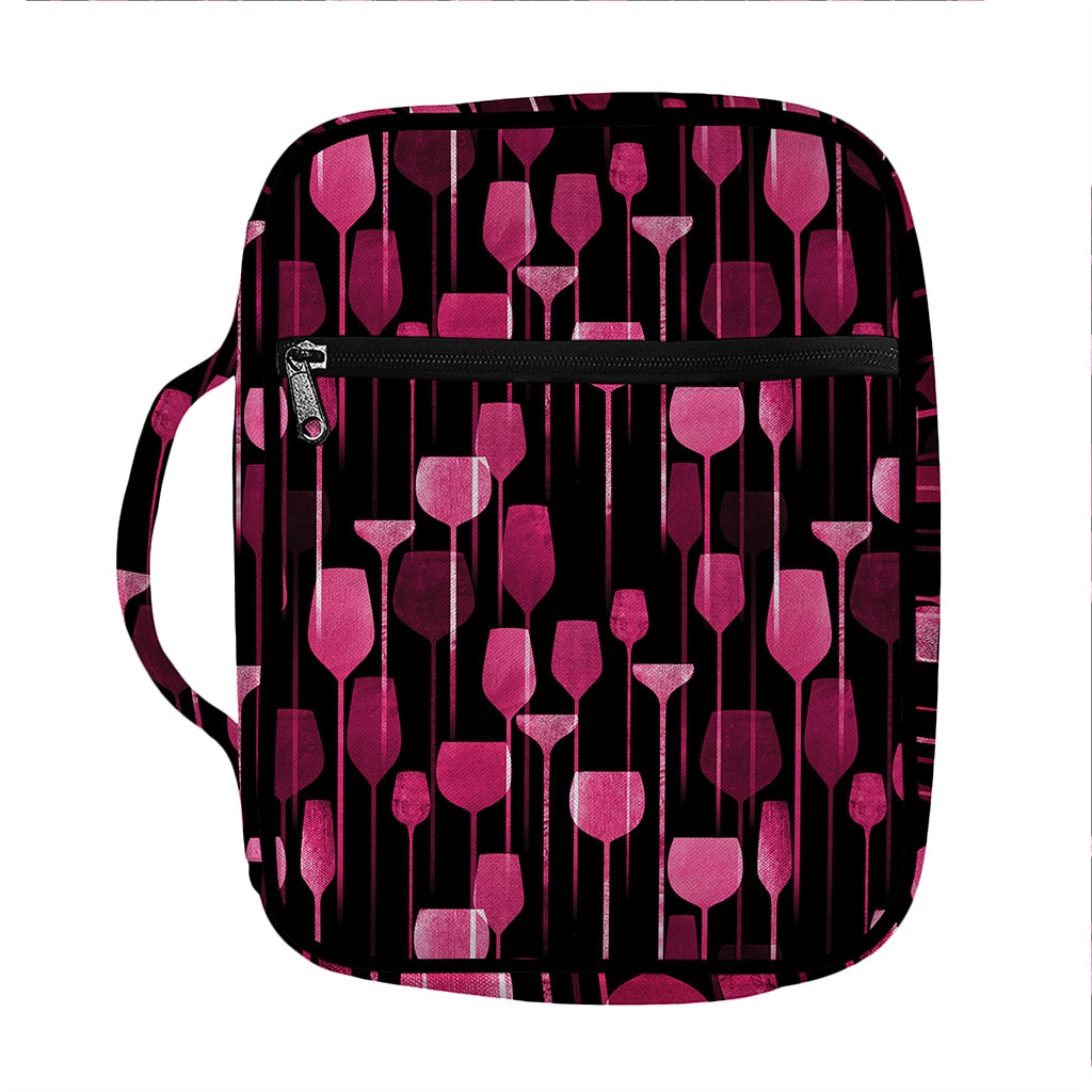 Glasses Of Wine Print Front Pocket Bible Bag