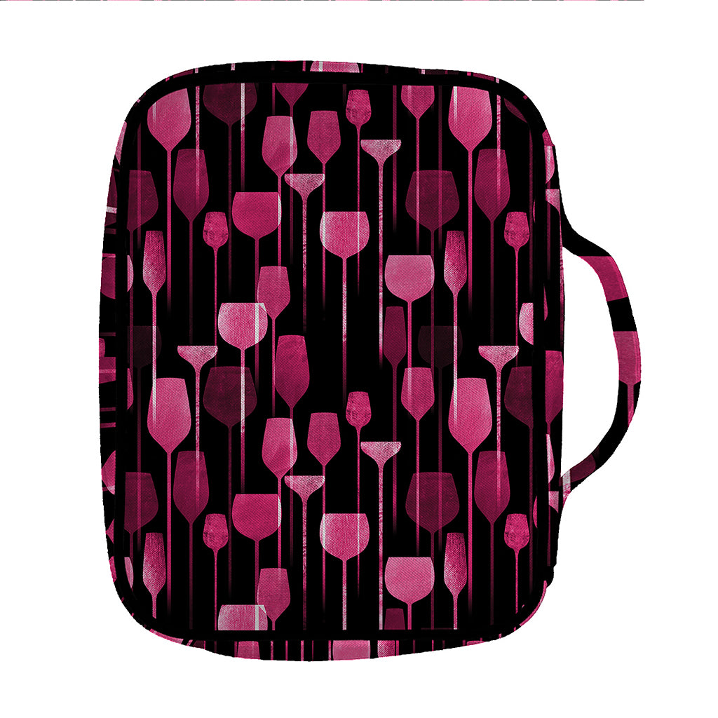 Glasses Of Wine Print Front Pocket Bible Bag