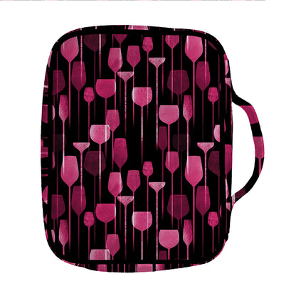 Glasses Of Wine Print Front Pocket Bible Bag