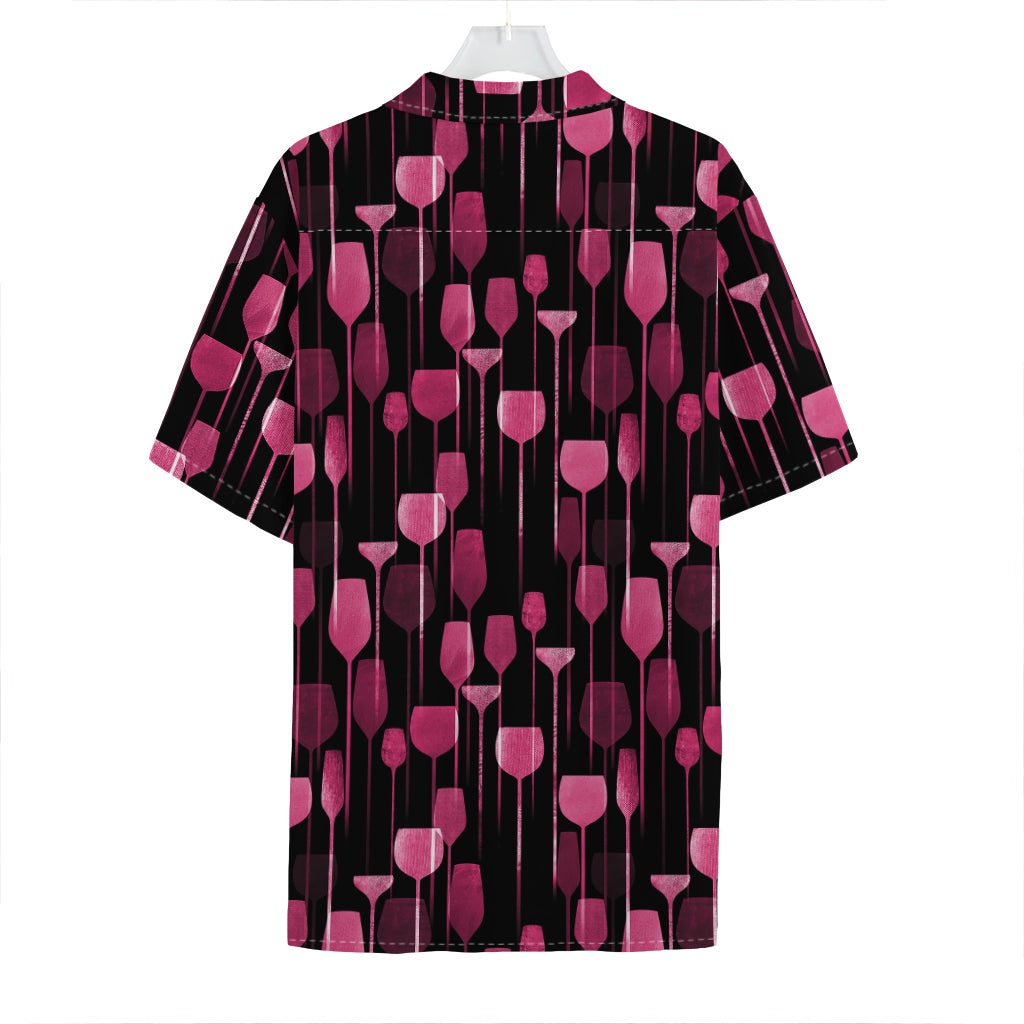 Glasses Of Wine Print Hawaiian Shirt