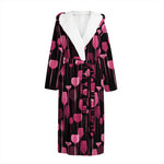 Glasses Of Wine Print Hooded Bathrobe
