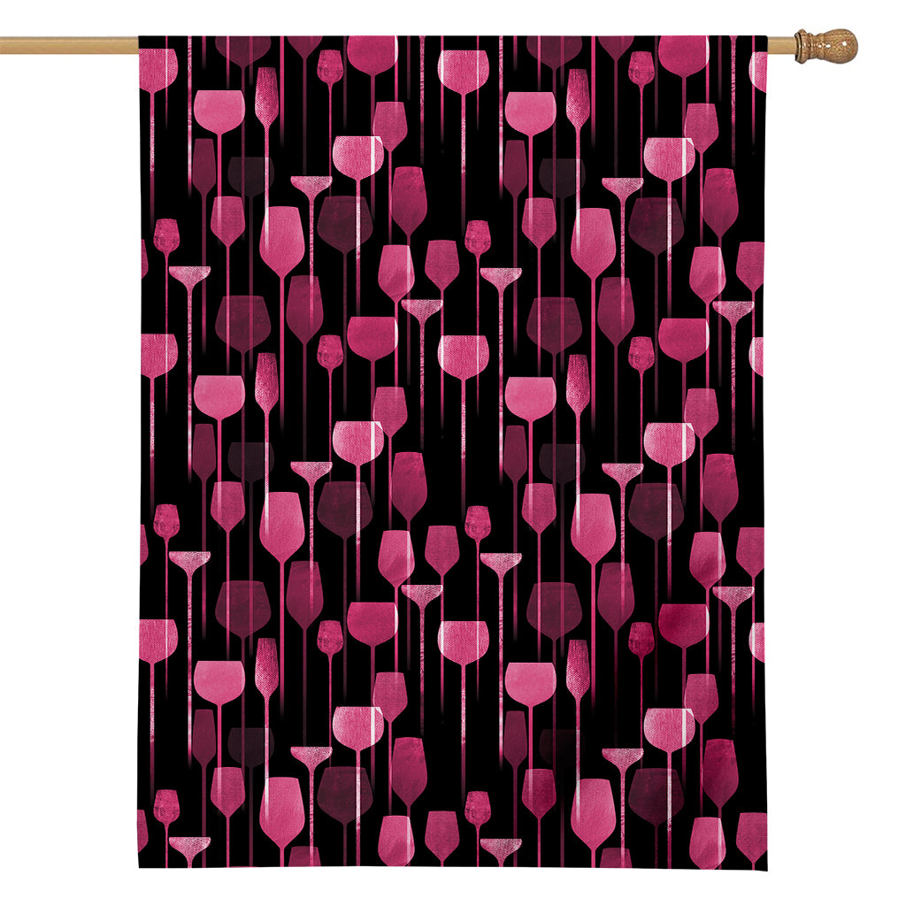 Glasses Of Wine Print House Flag