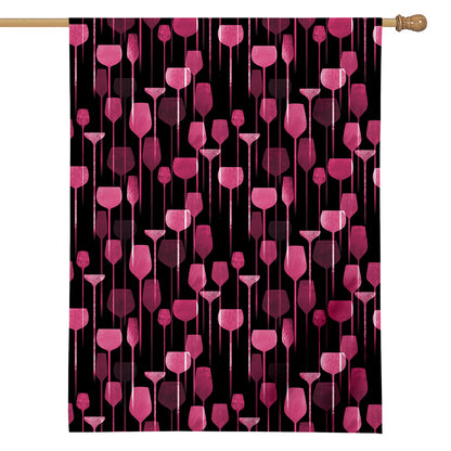 Glasses Of Wine Print House Flag