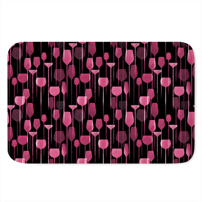 Glasses Of Wine Print Indoor Door Mat