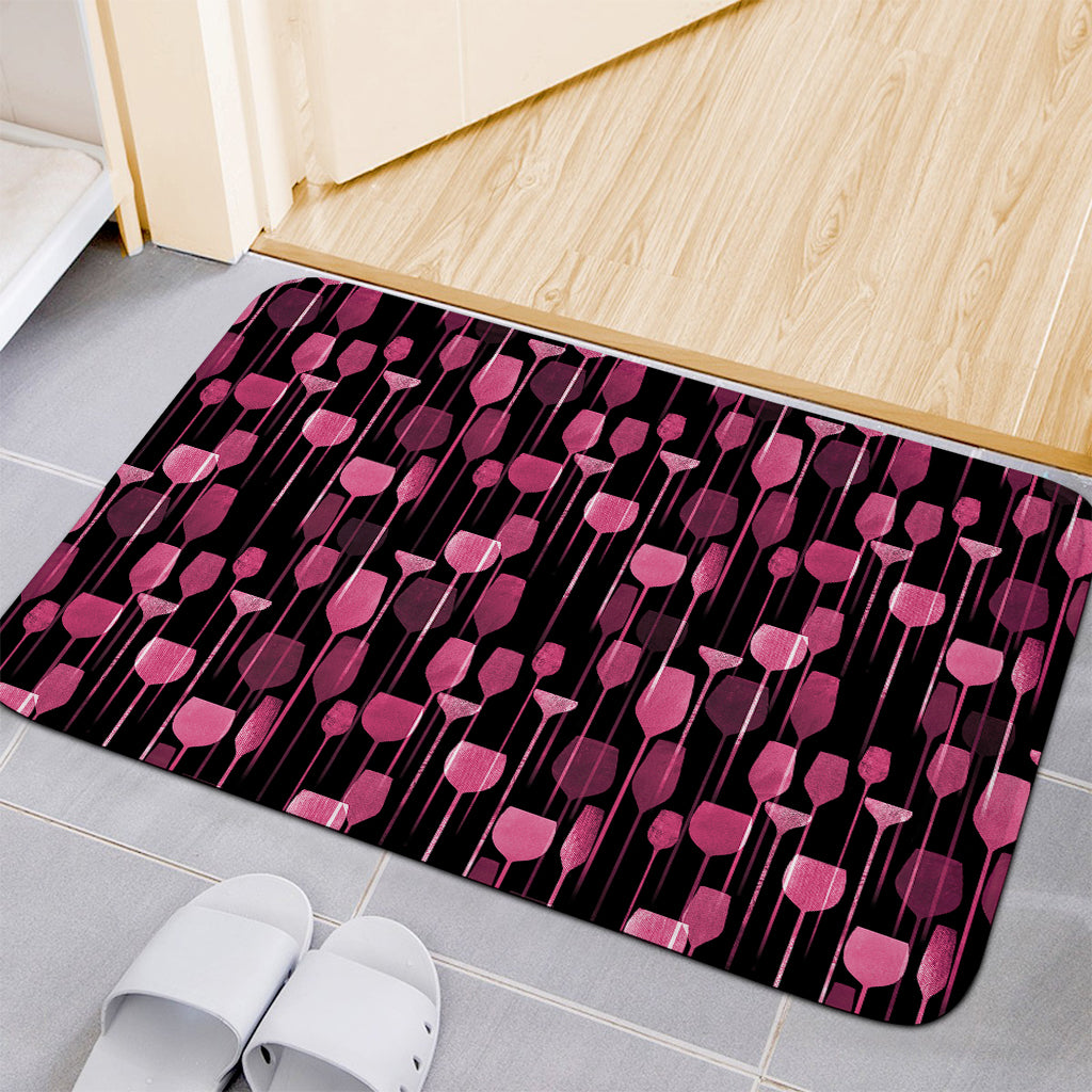 Glasses Of Wine Print Indoor Door Mat