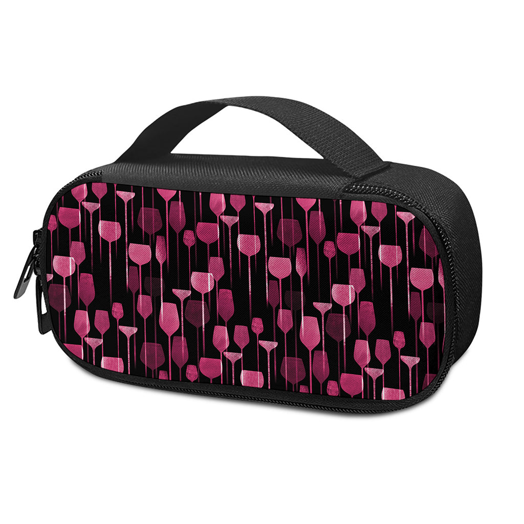 Glasses Of Wine Print Insulin Cooler Travel Case