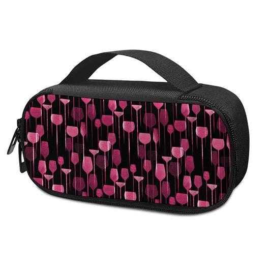 Glasses Of Wine Print Insulin Cooler Travel Case