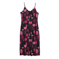 Glasses Of Wine Print Jersey Midi Cami Dress