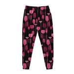 Glasses Of Wine Print Jogger Pants