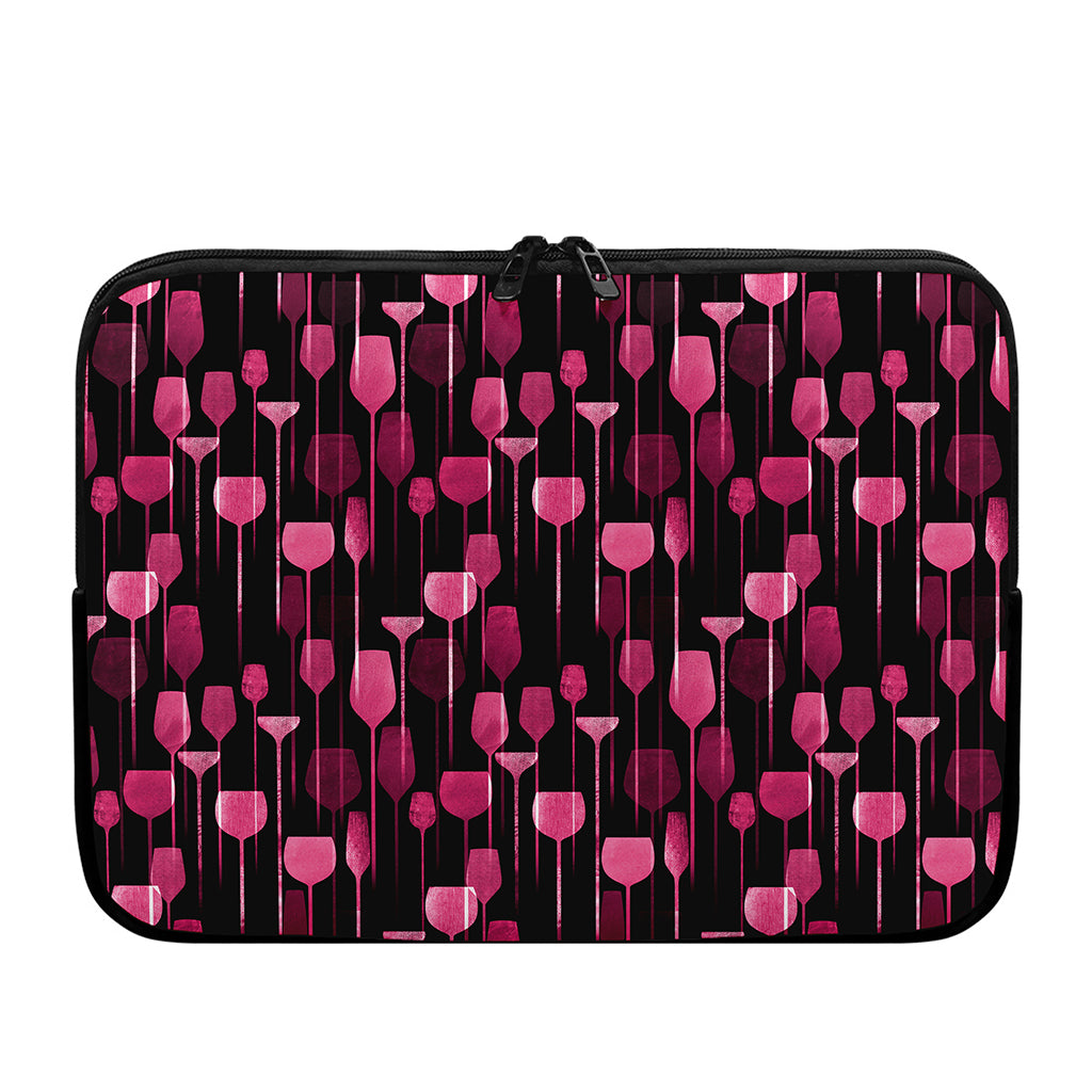 Glasses Of Wine Print Laptop Sleeve
