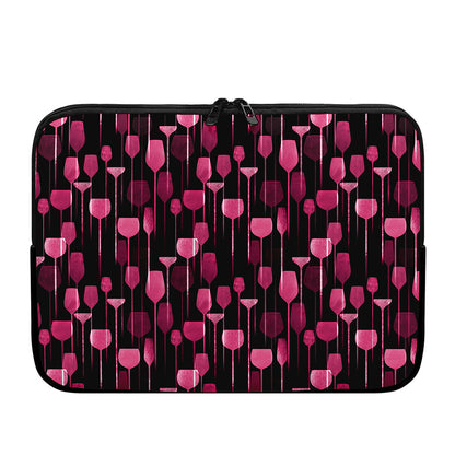 Glasses Of Wine Print Laptop Sleeve