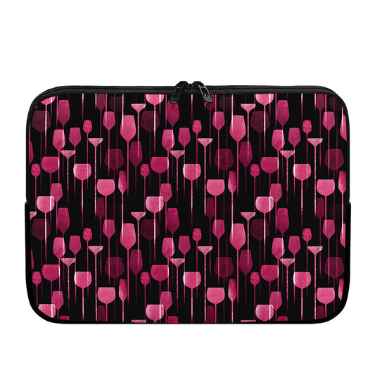 Glasses Of Wine Print Laptop Sleeve