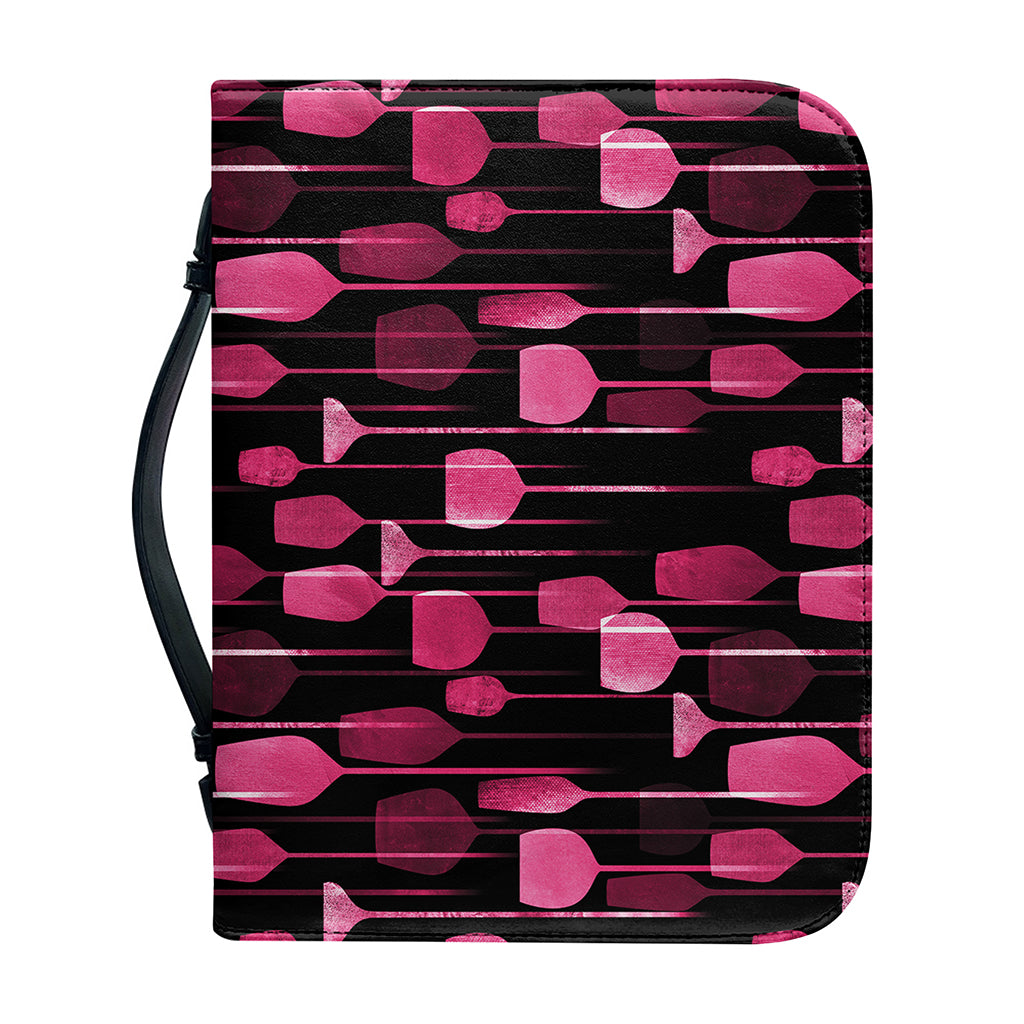 Glasses Of Wine Print Leather Bible Cover