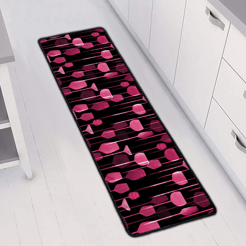 Glasses Of Wine Print Long Kitchen Mat