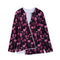 Glasses Of Wine Print Long Sleeve Short Coat