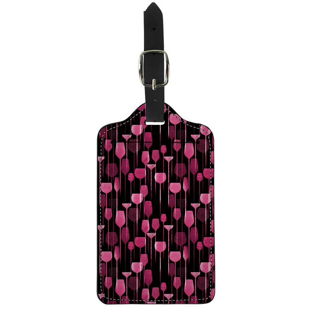 Glasses Of Wine Print Luggage Tag