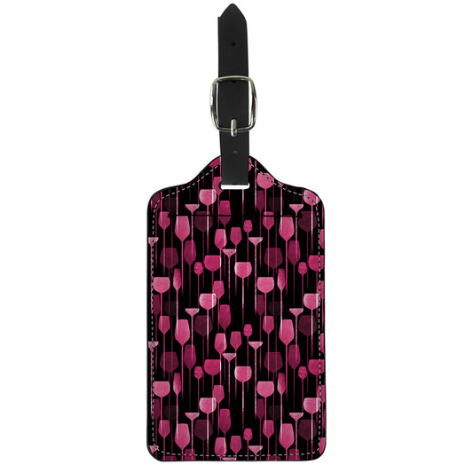Glasses Of Wine Print Luggage Tag
