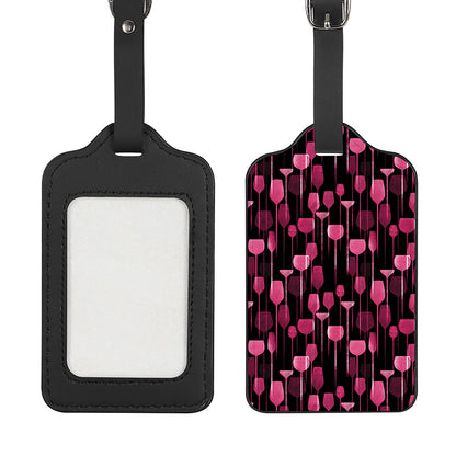Glasses Of Wine Print Luggage Tag
