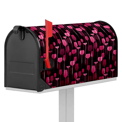 Glasses Of Wine Print Mailbox Cover