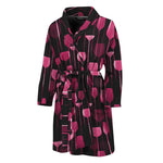 Glasses Of Wine Print Men's Bathrobe