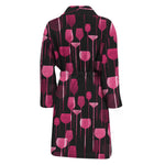 Glasses Of Wine Print Men's Bathrobe