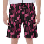 Glasses Of Wine Print Men's Beach Shorts