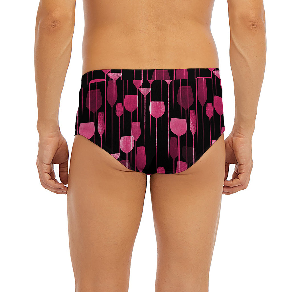 Glasses Of Wine Print Men's Briefs