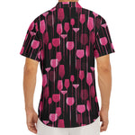 Glasses Of Wine Print Men's Deep V-Neck Shirt