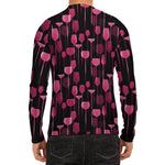 Glasses Of Wine Print Men's Long Sleeve Rash Guard