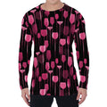 Glasses Of Wine Print Men's Long Sleeve T-Shirt