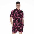 Glasses Of Wine Print Men's Romper