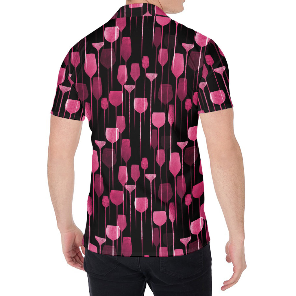 Glasses Of Wine Print Men's Shirt