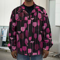 Glasses Of Wine Print Men's Shirt Jacket