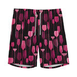 Glasses Of Wine Print Men's Sports Shorts