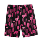Glasses Of Wine Print Men's Sports Shorts