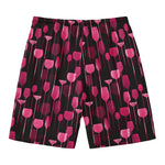 Glasses Of Wine Print Men's Swim Trunks