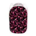 Glasses Of Wine Print Mesh Laundry Hamper