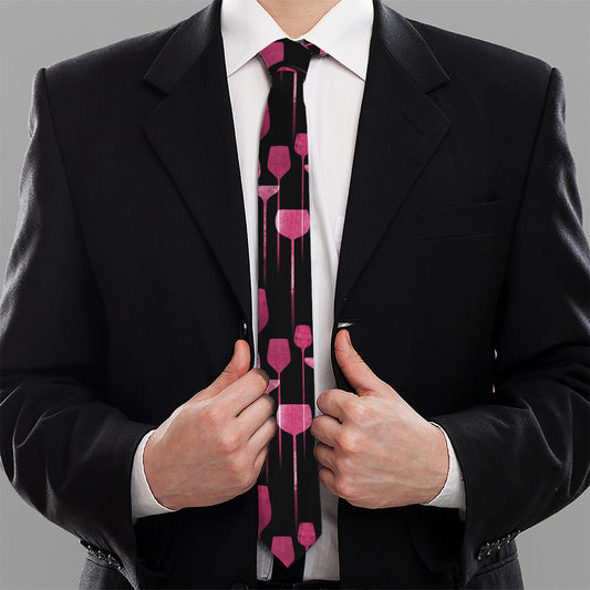 Glasses Of Wine Print Necktie