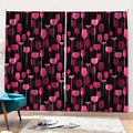 Glasses Of Wine Print Pencil Pleat Curtains