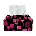 Glasses Of Wine Print Rectangle Tissue Box Cover