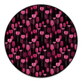 Glasses Of Wine Print Round Floor Mat