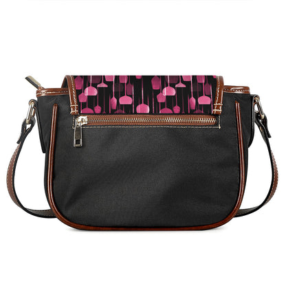 Glasses Of Wine Print Saddle Bag