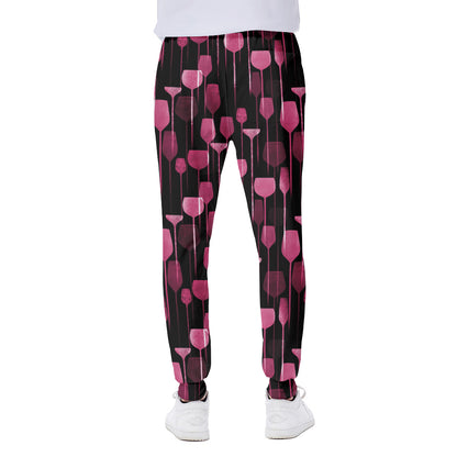 Glasses Of Wine Print Scuba Joggers