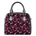 Glasses Of Wine Print Shoulder Handbag