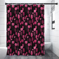 Glasses Of Wine Print Shower Curtain