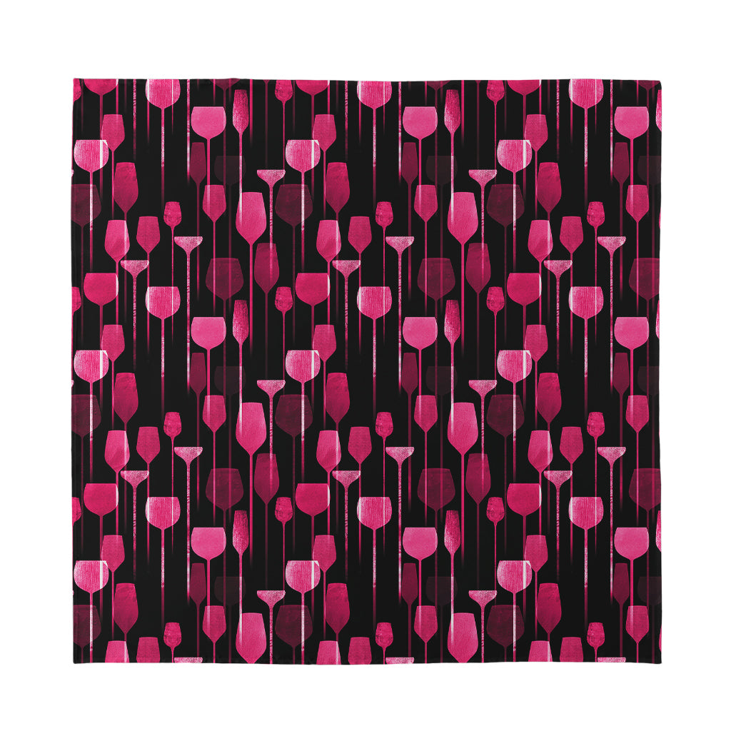 Glasses Of Wine Print Silk Bandana