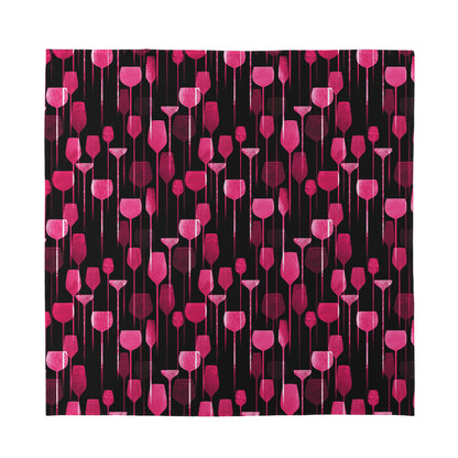 Glasses Of Wine Print Silk Bandana
